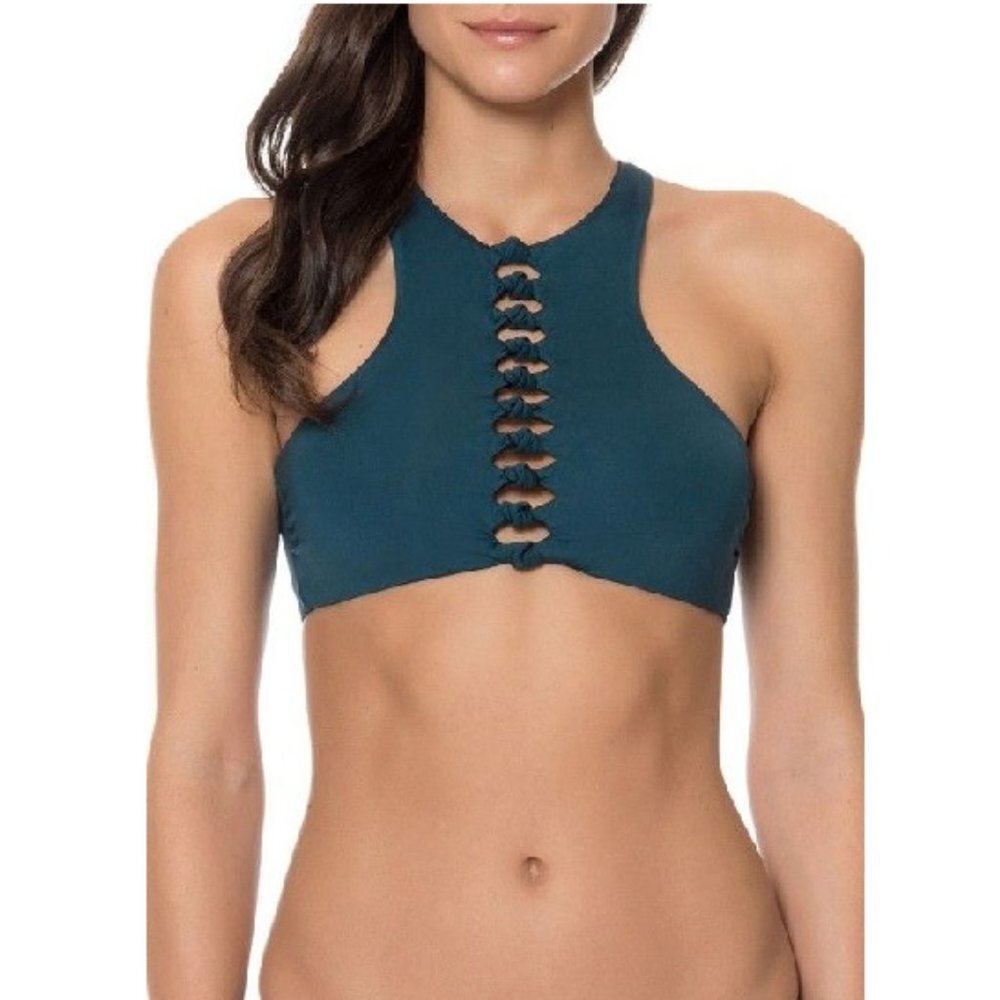 Red Carter Knot Bikini Top